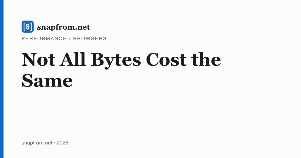 Not All Bytes Cost the Same