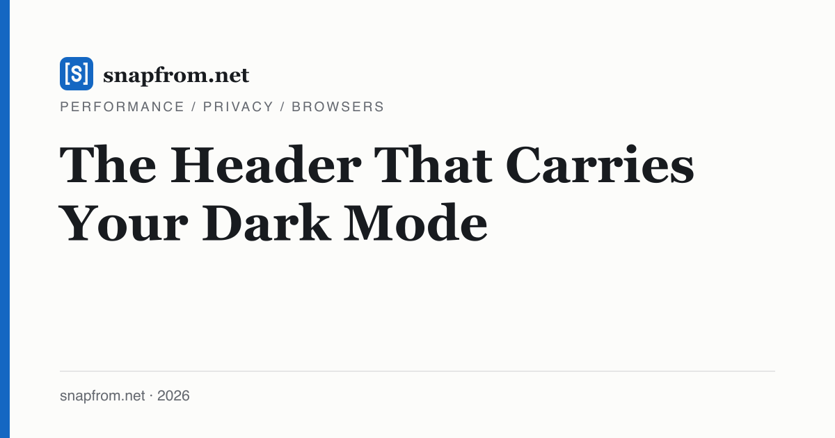 The Header That Carries Your Dark Mode