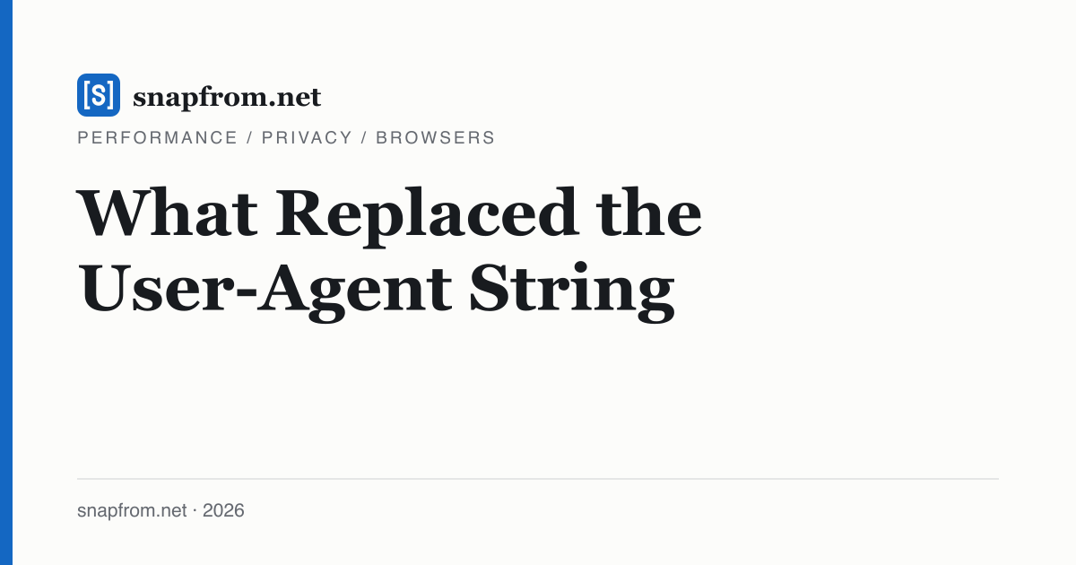 What Replaced the User-Agent String